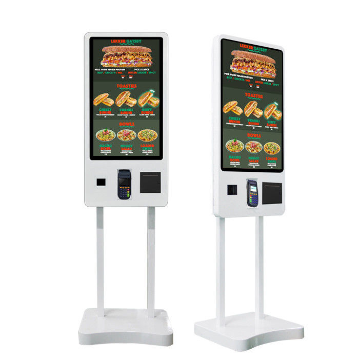 Touch Screen Restaurant Digital Signage For Fast Food Ordering