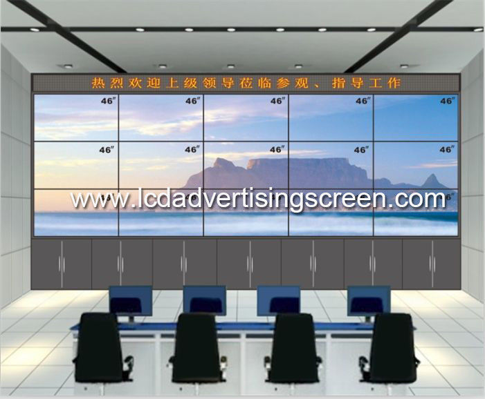 Floor Stand  55 Inch Video Wall 5x5 Controller 3.5mm Gap For Shopping Mall