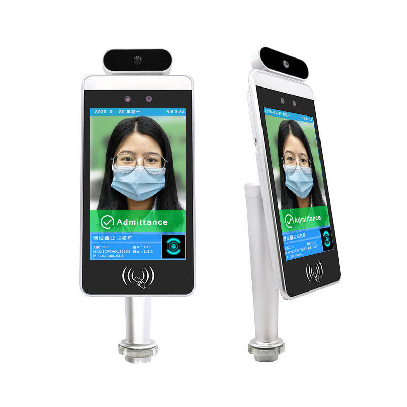 Gate Access Android LCD Advertising Screen Infrared Temperature Dection With Auto 1300ml Soap Sanitizer Dispenser