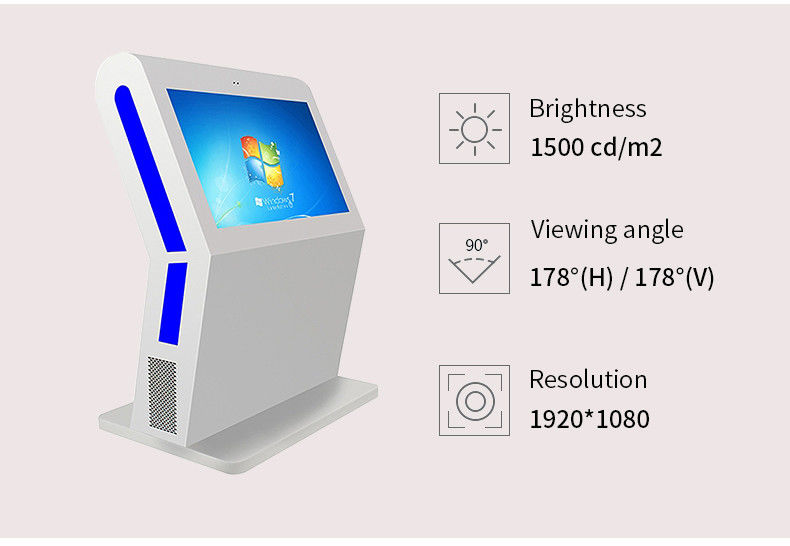 55 Inch Outdoor IP67 Waterproof Bend LCD Touch Kiosk With 10 PC Computer