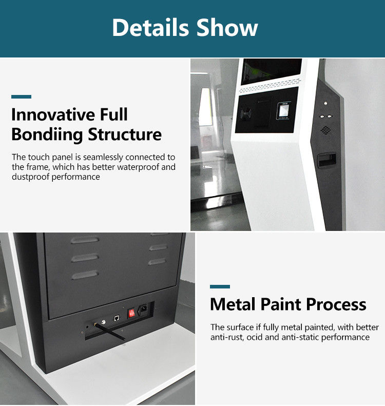 Visitor Registration Payment 400cd/M2 Self Service Kiosk Machine 32 inch